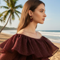 Lovely Velvet and Gold Chain Earrings