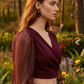 Lovely Velvet and Gold Chain Earrings