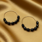 Black Wire Hoop Earrings