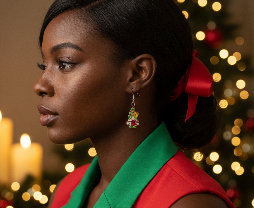 Christmas Themed Gnome Earrings
