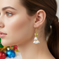 Precious White Flower Dangle Earrings
