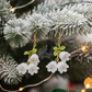Precious White Flower Dangle Earrings