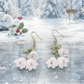 Precious White Flower Dangle Earrings