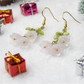 Precious White Flower Dangle Earrings