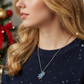 Beautiful Blue Heart and Snowflake Necklace