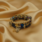 Amazing Purple and Gold Hematite Beaded Bracelet - handcrafted by Artistry Jewelry