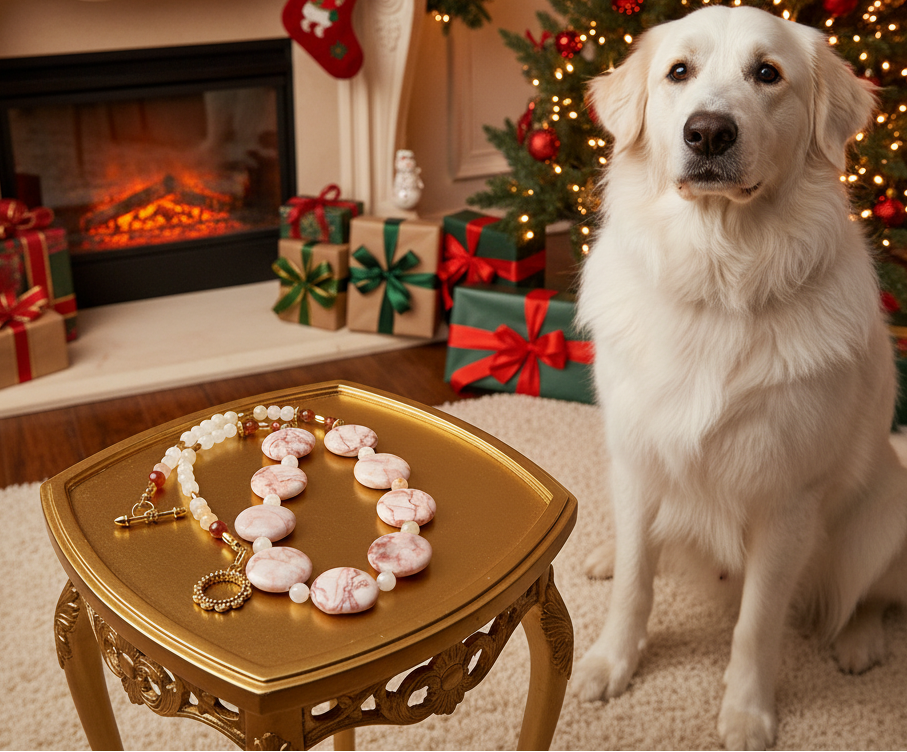 Gorgeous Natural Red Adventurine, Redline Marble and Italian Onyx, Semi-precious, One-of-a-Kind Beaded Necklace A-handcrafted by Artistry Jewelry