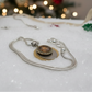 Smokey Topaz Rivoli Pendant, and Silver Snake Chain Necklace- by Artistry Jewelry