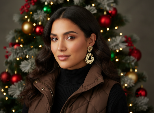 Luscious Long Gold Geo Drop Earrings-crafted by Artistry Jewelry