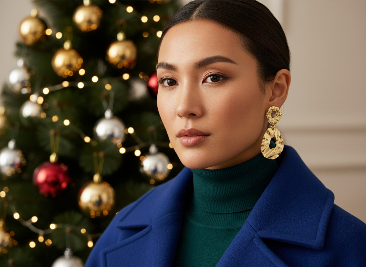 Luscious Long Gold Geo Drop Earrings-crafted by Artistry Jewelry