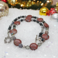 Gorgeous Red Sesame Jasper, Black Lace Marble and Crystal, Semi-precious, One-of-a-Kind, Beaded Necklace B-handcrafted by Artistry Jewelry