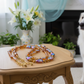 Lovely Browns, Blues, Oranges, and Gold Colors, Two-Strands, Beaded Necklaces, One-of-a-Kind - crafted by Artistry Jewelry