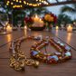 Lovely Browns, Blues, Oranges, and Gold Colors, Two-Strands, Beaded Necklaces, One-of-a-Kind - crafted by Artistry Jewelry