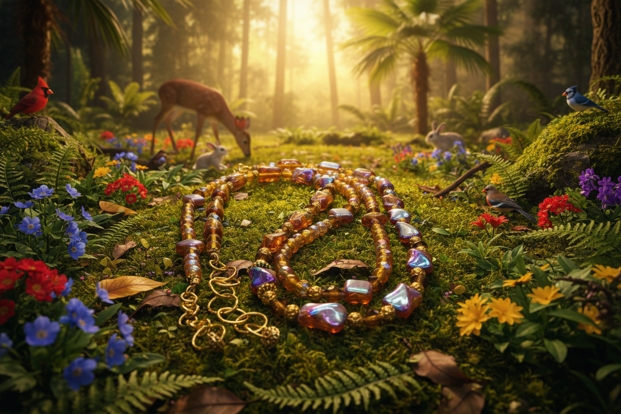 Lovely Browns, Blues, Oranges, and Gold Colors, Two-Strands, Beaded Necklaces, One-of-a-Kind - crafted by Artistry Jewelry