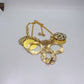 Beautiful Geo Circles of Gold and Rhinestones Necklace, One-of-a-Kind-handcrafted by Artistry Jewelry