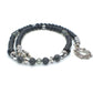 Fabulous Black & Gray Labrador, Black  Onyx and Black Diamond Crystals,_A Beaded Necklace