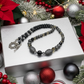 Fabulous Black & Gray Labrador, Black Onyx and Black Diamond Crystals, Semi-precious, Beaded Necklace B-handcrafted by Artistry Jewelry