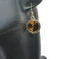 Lovely Smokey Topaz, Rivoli, Gold Drop Earrings- by Artistry Jewelry