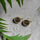 Lovely Smokey Topaz, Rivoli, Gold Drop Earrings- by Artistry Jewelry