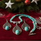 Fabulous Turquoise, Blue Crystal, Silver, and Magnesite, Semi-precious, Beaded Necklace Set - handcrafted by Artistry Jewelry