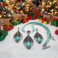 Fabulous Turquoise, Blue Crystal, Silver, and Magnesite, Semi-precious, Beaded Necklace Set - handcrafted by Artistry Jewelry