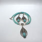 Fabulous Turquoise, Blue Crystal, Silver, and Magnesite, Semi-precious, Beaded Necklace Set - handcrafted by Artistry Jewelry
