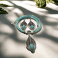 Fabulous Turquoise, Blue Crystal, Silver, and Magnesite, Semi-precious, Beaded Necklace Set - handcrafted by Artistry Jewelry