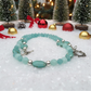 Beautiful Aqua, Semi-precious Necklace with Magnesite, and Hematite-A-handcrafted by Artistry Jewelry