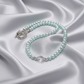 Beautiful Aqua, Semi-precious Necklace with a Cosmic Crystal, and Hematite-B-handcrafted by Artistry Jewelry