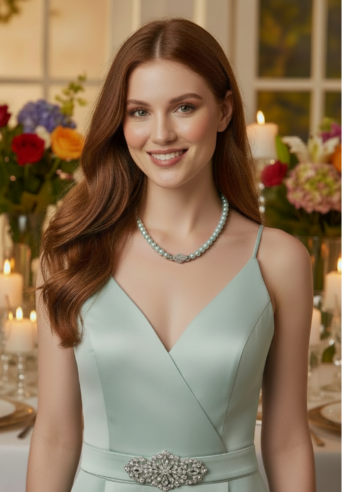 Beautiful Aqua, Semi-precious Necklace with a Cosmic Crystal, and Hematite-B-handcrafted by Artistry Jewelry