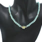 Beautiful Aqua, Semi-precious Necklace with a Cosmic Crystal, and Hematite-B-handcrafted by Artistry Jewelry