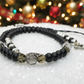 Magical Black Diamond Crystals, SP Hematite, Silver Cracked Glass Beads, One-of-a-Kind Necklace-crafted by Artistry Jewelry