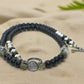 Magical Black Diamond Crystals, SP Hematite, Silver Cracked Glass Beads, One-of-a-Kind Necklace-crafted by Artistry Jewelry