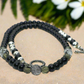Magical Black Diamond Crystals, SP Hematite, Silver Cracked Glass Beads, One-of-a-Kind Necklace-crafted by Artistry Jewelry