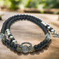 Magical Black Diamond Crystals, SP Hematite, Silver Cracked Glass Beads, One-of-a-Kind Necklace-crafted by Artistry Jewelry