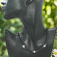 Magical Black Diamond Crystals, SP Hematite, Silver Cracked Glass Beads, One-of-a-Kind Necklace-crafted by Artistry Jewelry