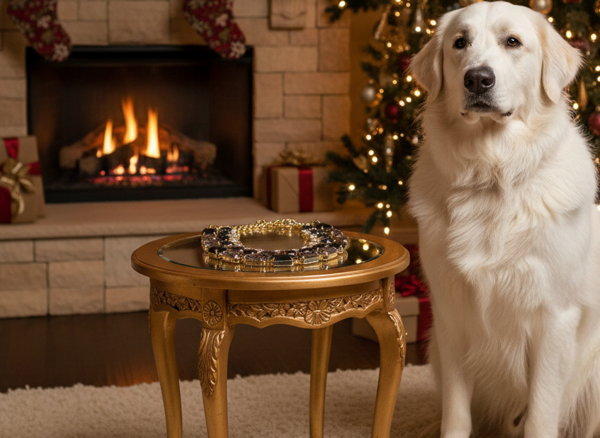 Exquisite Black Diamond and Gold Necklace