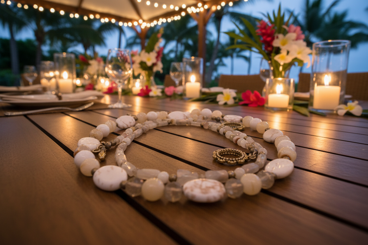 Tantalizing Opal Crystals, Natural Magnesite and Italian Onyx, Two-Strands, Beaded Necklace - crafted by Artistry Jewelry