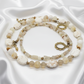 Tantalizing Opal Crystals, Natural Magnesite and Italian Onyx, Two-Strands, Beaded Necklace - crafted by Artistry Jewelry
