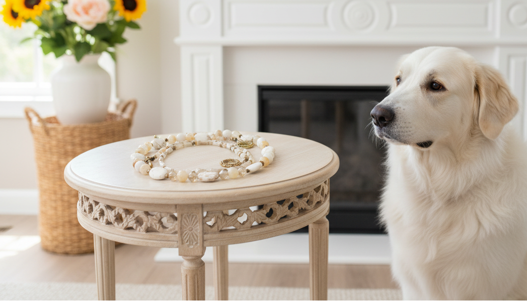 Tantalizing Opal Crystals, Natural Magnesite and Italian Onyx, Two-Strands, Beaded Necklace - crafted by Artistry Jewelry