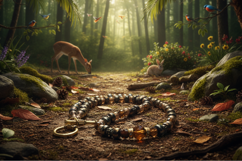 Amazing Crystal and Druk Brown Beaded,  One-of-a-Kind,  Necklace *handcrafted by Artistry Jewelry*