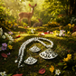 Beautiful Air Blue Opal Crystals, Silver Pendant, and Rhinestones, One-of-a-Kind, Beaded Necklace Set-crafted by Artistry Jewelry