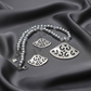Beautiful Air Blue Opal Crystals, Silver Pendant, and Rhinestones, One-of-a-Kind, Beaded Necklace Set-crafted by Artistry Jewelry