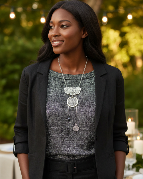 Exciting Metal Net Necklace