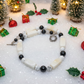 Lovely Natural Snow Quartz, Black Onyx, Howlite and Mountain Jade, Semi-precious, One-of-a -kind, Beaded Necklace A-crafted by Artistry Jewelry