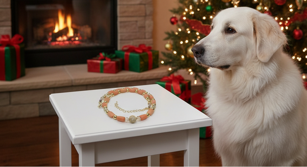 Exceptional Crystal and Buri, Peach, and Cream Beaded Necklace Set with Cubic Zirconia - handcrafted by Artistry Jewelry