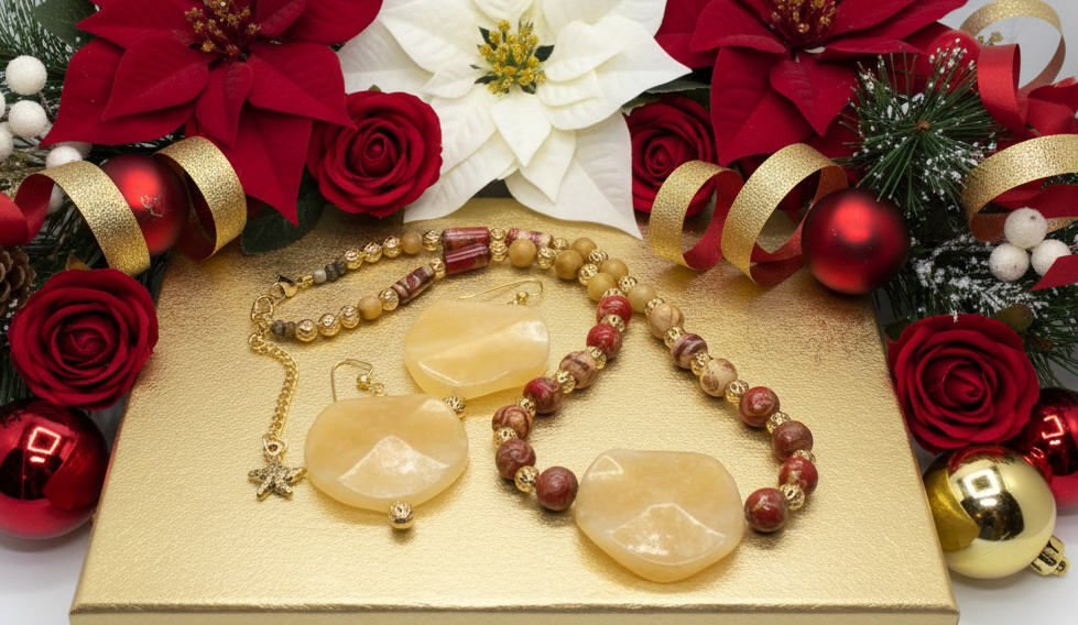 Dazzling Oranges, Tans, and Yellow Mixed Pattered Wood Beads in This Tropical Show Necklace, One-of-a-Kind-handcrafted by Artistry Jewelry