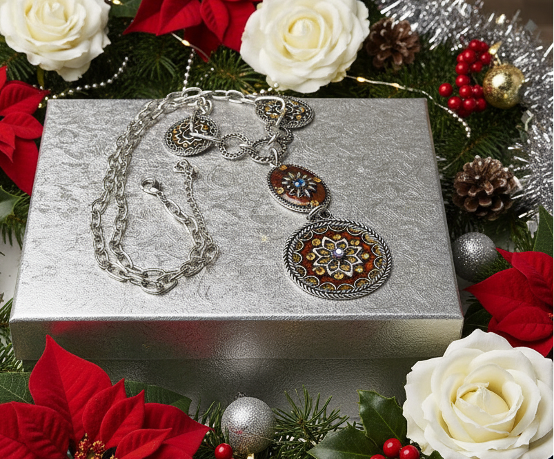 Lovely Chain and Disc Necklace