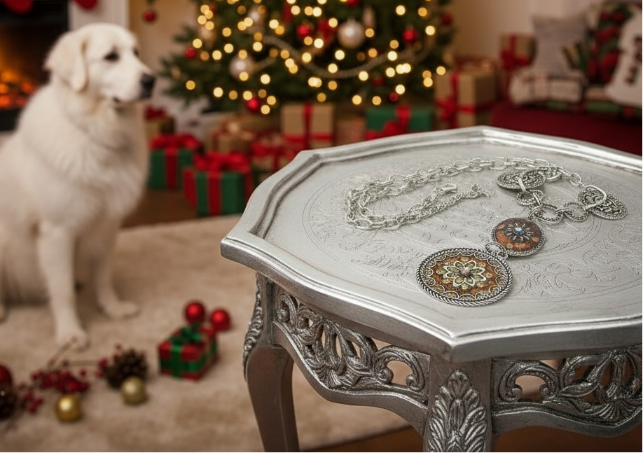 Lovely Chain and Disc Necklace