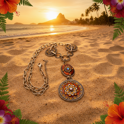 Lovely Chain and Disc Necklace
